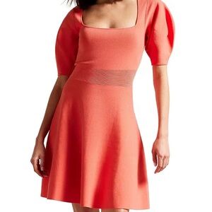 Ted Baker Elegant Coral Sweater Dress
